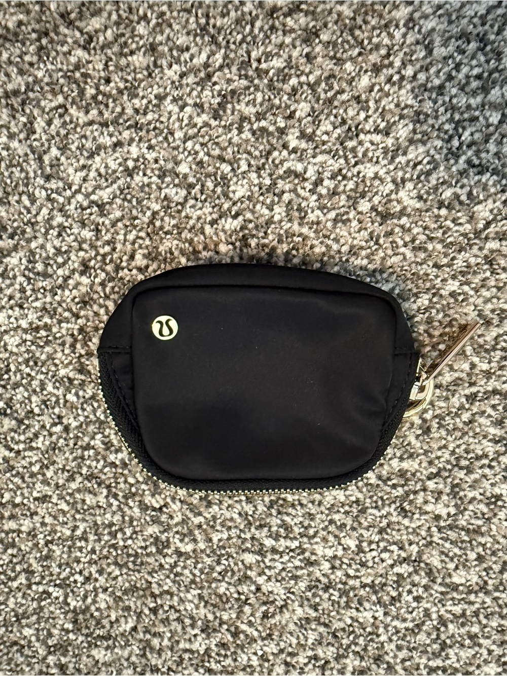 lululemon athletica Black Coin Pouch with Gold Zipper